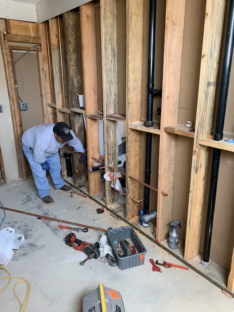 Commercial rough-in plumbing for Water Heater Replacement in San Gorgonio